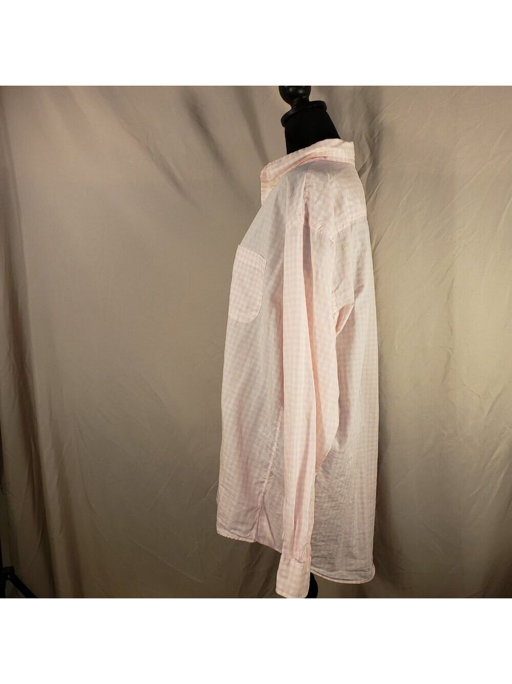 Brooks Brothers Pink Gingham Relaxed Fit Button-Down Shirt 16-4 - Picture 3 of 5